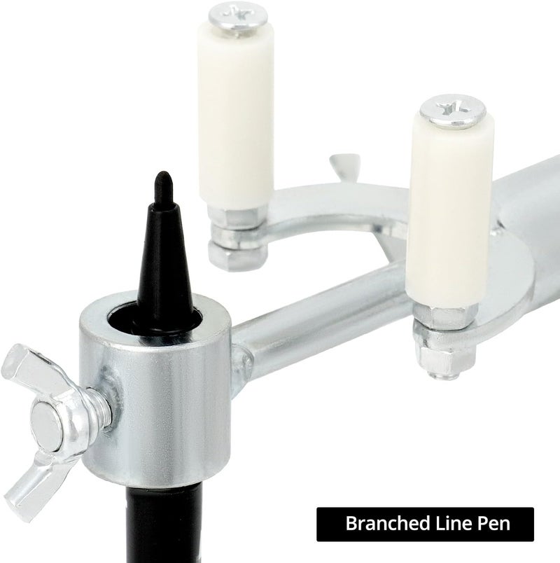 QWORK Auto Body Repair Scriber Tool Set - Adjustable Range 0-20cm for Precision Automobile Dent Repair and Car Body Line Marking - Including Parallel Scriber and Branched Line Pen - Image 4